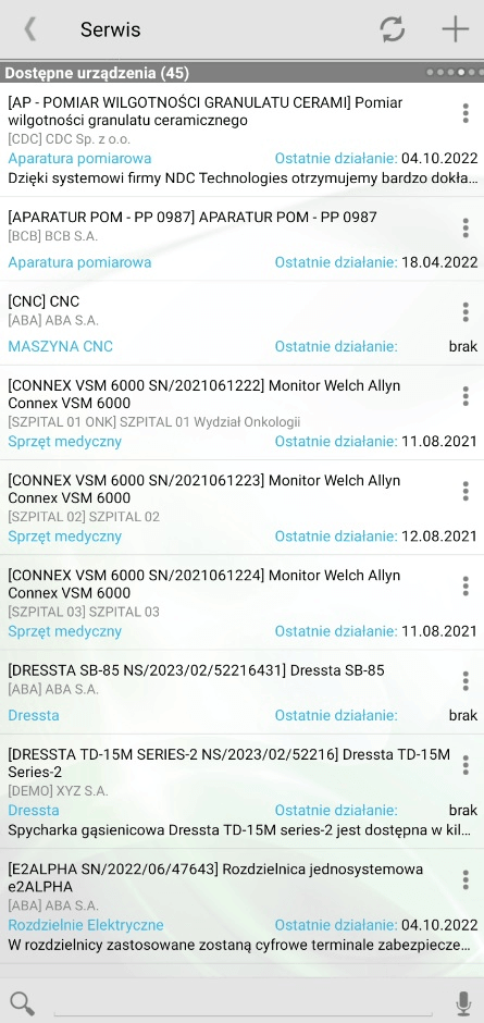 Najważniejsze funkcje Comarch Mobilny Serwis